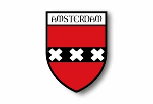sticker adesivi adesivo stemma citta bandiera auto moto amsterdam - Imagen 1 de 1