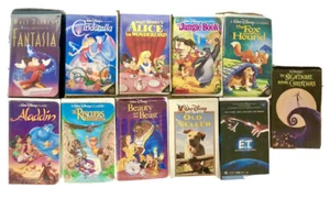 Disney Clamshell 11 VHS Lot 7 Black Diamond Collection Cartoon Classics +2 other - Picture 1 of 2