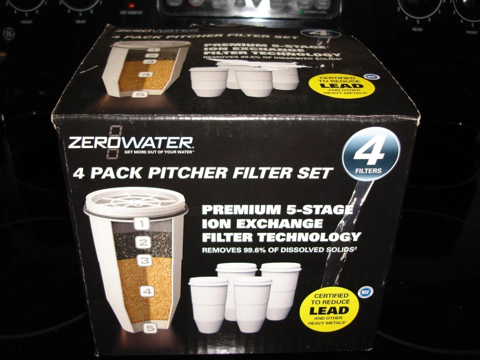 NEW AUTHENTIC Zero Water Replacement Water Filter Cartridges 4 Pack - Image 1 of 4