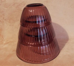 Pyrex Vision Set CRANBERRY Ribbed Nesting Mixing Bowls 7401 7402 7403 3/6/10 cup - Picture 1 of 7