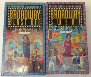 Richard Simmons Exercise VHS Tapes Lot of 2 Blast Off & Sweat Workout Video S2B - Picture 1 of 2