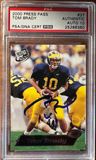 TOM BRADY 2000 Press Pass CERTIFIED Autograph ROOKIE Authentic PSA 10 Auto