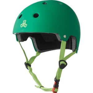 Triple 8 Certified Helmet Standard KELLY GREEN - NEW FREE SHIPPING AUS - Foto 1 di 7