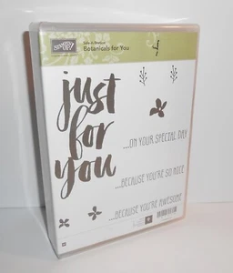 Stampin Up Cling Stamp Set BOTANICALS FOR YOU - Wood Mounted, never used - Picture 1 of 5