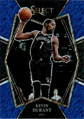 2021-22 Panini Select #135 Kevin Durant Blue Shimmer Prizms Brooklyn Nets - Image 1 of 2
