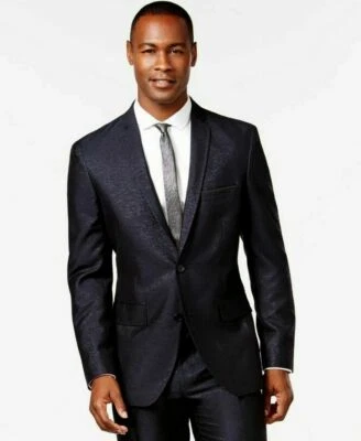 Chaqueta Blazer INC International Concepts Para Hombre Bret Azul Marino Talla Pequeña 🔥🔥 Foto 1 de 4