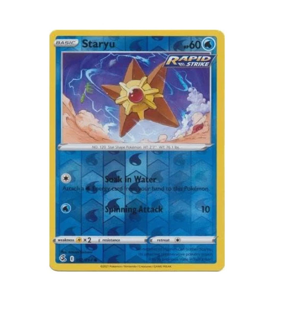 Pokemon -  Staryu - 052/264 - Reverse Holo - Fusion Strike - NM/M - Image 1 of 1