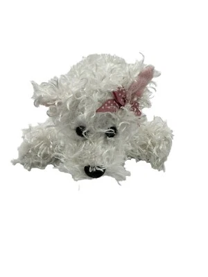 Ganz Webkinz White Terrier Westie Dog 7" Plush Stuffed Animal No Code HM106 Pink - Image 1 of 4