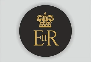 DL46 ER CREST LOGO DECALS. PACK OF 3. QUEEN ELIZABETH MEMORIAL TRIBUTE - Picture 1 of 1