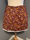 Vintage Brown Soft Patterned Nylon Mini Waist Slip/Petticoat NIB
