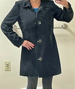 Anne Klein Rain Coat Black Coats 