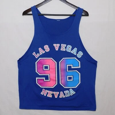 Vtg Original 1990s 1996 LAS VEGAS NEVADA 96 Tank Top T Shirt 22x28 Men's Large - Image 1 of 4