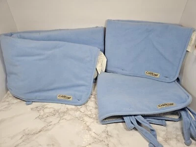 Protector de riel de cuna CribWrap de 3 piezas en azul claro, impermeable Foto 1 de 4