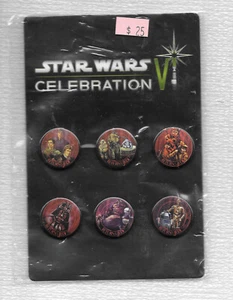 Star Wars - Celebration VI Return of the Jedi 6 Button Set - 2010 NIP - Picture 1 of 3