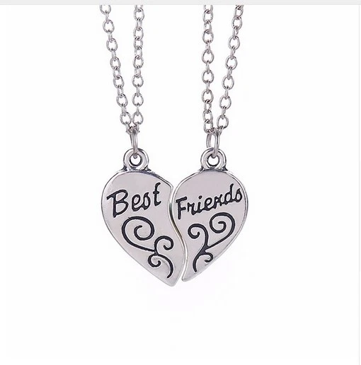 + IDEA REGALO COLLANA CUORE SPEZZATO BEST FRIENDS MIGLIOR AMICA AMORE AMICIZIA - Immagine 1 di 1