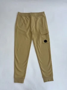 C.P. Company Men's Joggers Sweatpants Beige Fleece Cargo Pants CP Cotton Casual - Picture 1 of 8