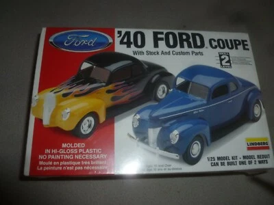 NUEVO SELLADO LINDBERG '40 FORD CUPÉ CON STOCK Y PIEZAS PERSONALIZADAS KIT MODELO 1/25 72159 > Foto 1 de 4