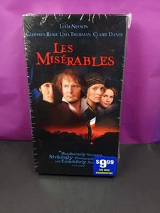 Les Miserables VHS Blockbuster Neeson Thurman Danes Rush - Picture 1 of 4
