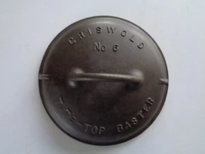 Cast Iron Griswold No. 6 Dutch Oven Raised Letter Slant Logo Lid Only - Picture 1 of 5