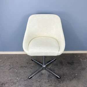 Drehbarer Cocktailsessel 70er Chrom und Kunstleder Midcentury Vintage Original - Bild 1 von 7