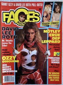 Faces Rocks Magazine April 1985 DAVID LEE ROTH Is On The Cover - PAT BENATAR - Foto 1 di 5