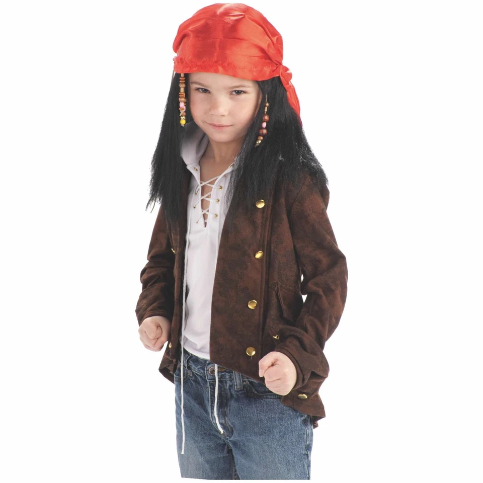 Peluca Disfraz Niños Semana Libro Capitán Bucanero Mares del Sur con Bandana Foto 1 de 1