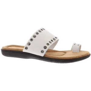 Array Womens Coronado White Slide Sandals Shoes 9.5 Medium (B,M) BHFO 5306 - Picture 1 of 5