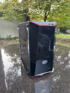 Cooler Master ATX Mid Tower PC Case – Black/Red, USB 3.0, Audio Ports – Open Box - Picture 1 of 7