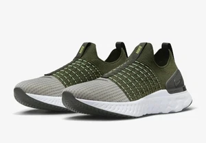 Nike React Phantom Run Flyknit 2 'Rough Green' Men's US 11 Casual Shoes New✅ - Picture 1 of 7