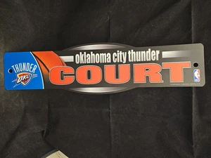 Oklahoma City Thunder 4.5" x 17" Street Sign NBA Basketball New - Picture 1 of 4