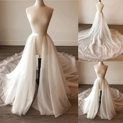 Съемная Свадебная Тюлевая Верхняя Юбка Свадебный Тюль Наложение Юбка Длинный Свадебный Поезд - Изображение 1 из 4
