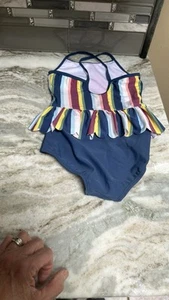 rufflebutts swimsuit  One Piece Striped Sz 6  Girls Racerback - Picture 1 of 5