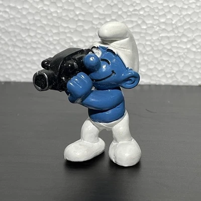 Camera Man Smurf Rare Home Video VHS Film Producer Vintage 1991 Camcorder Job - Image 1 of 4