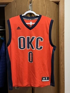 Oklahoma City Thunder Russell Westbrook Adidas NBA Jersey OKC Men’s Size Large - Picture 1 of 6