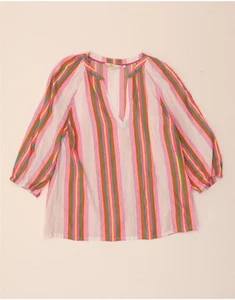 BODEN Womens 3/4 Sleeve Blouse Top UK 12 Medium Multicoloured Striped BG15 - Picture 1 of 3