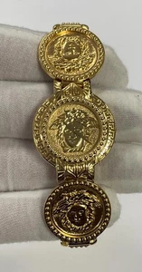 RELOJ MONEDA VERSACE 7008002 MEDUSA CHAPADO EN ORO 30mm CUARZO - NO FUNCIONA. - Imagen 1 de 12