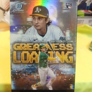 All-Star Hot!! 2025 Bowman Chrome Jacob Wilson #GL-16 RC Greatness Loading A's - Picture 1 of 8