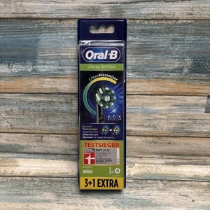 Oral-B Replacement Toothbrush Head Cross Action Black Edition, 4 Count - NEW - Picture 1 of 2