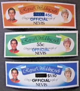 NEVIS ~ S.G. O24 +O26 + O28 OFFICIALS ~ 1983 ROYAL WEDDING OMNIBUS ~ MNH #05106 - Picture 1 of 1