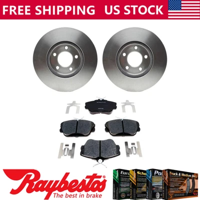 Juego de rotores de freno delanteros + pastillas de freno metálicas para Lincoln Continental 1995-2002 Foto 1 de 4