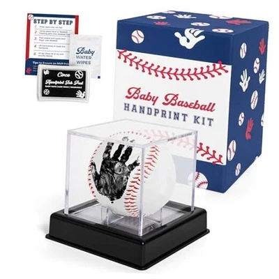  Kit de adornos de huellas de manos de béisbol para bebés, almohadilla de tinta para manos y huellas -  Foto 1 de 4