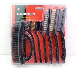 Corebilt Home Work Nylon Brass Steel Brush Set of 7 Brushes - Bild 1 von 4