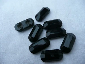 8 cabochons verre jais ancien costume - Imagen 1 de 2