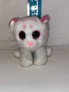 Ty Beanie Boos Purrcilla Cat Tabor Kitten White Pink Plush Toy 2017 Sparkle - Picture 1 of 4