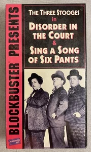 VHS-The Three Stooges-2 Features-Disorder in the Court/Sing a Song of Six Pants - Picture 1 of 6