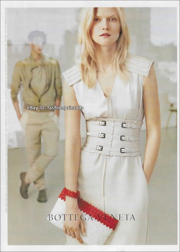 BOTTEGA VENETA 1 pagina STAMPA ANNUNCIO RESORT 2012 KASIA STRUSS Mathias Bergh