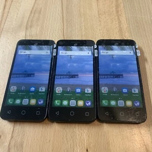 3x Alcatel OneTouch Pixi Avion LTE A570BL - 8GB - Black Simple Mobile Smartphone - Picture 1 of 7