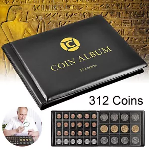 312 Stück Münzalbum Münzsammlung Aufbewahrung Sammelalbum Euro Münzen Organizer - Bild 1 von 24