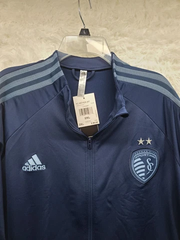 Adidas Sporting Kansas City Players Training Jacket Anthem Mens Size 2XL FI1428 Cover