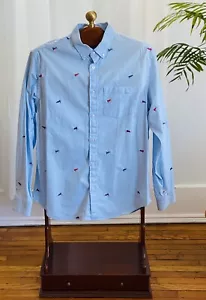 Old Navy Button down embroidered Blue Mens shirt - Picture 1 of 8
